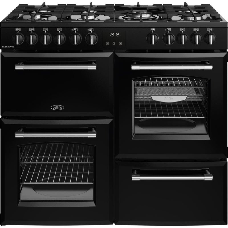 Belling Farmhouse 100DF 444411829 Dual Fuel Range Cooker 99.6cm x 60cm x 90cm