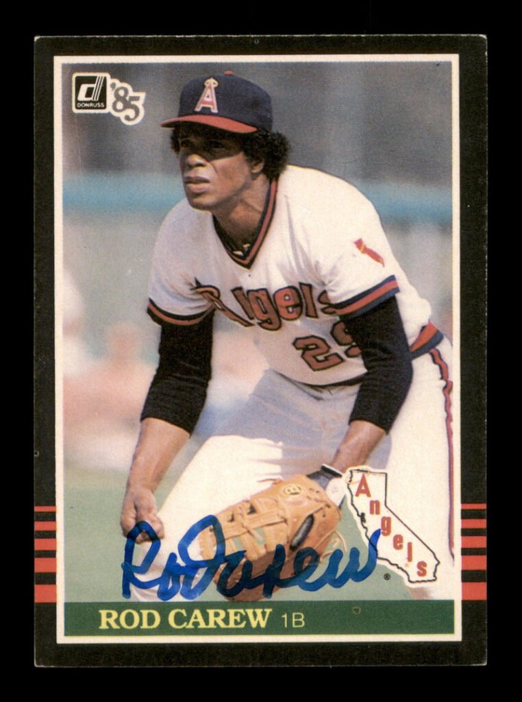 Rod Carew Autographed 1985 Donruss Card #85 California Angels SKU #186674