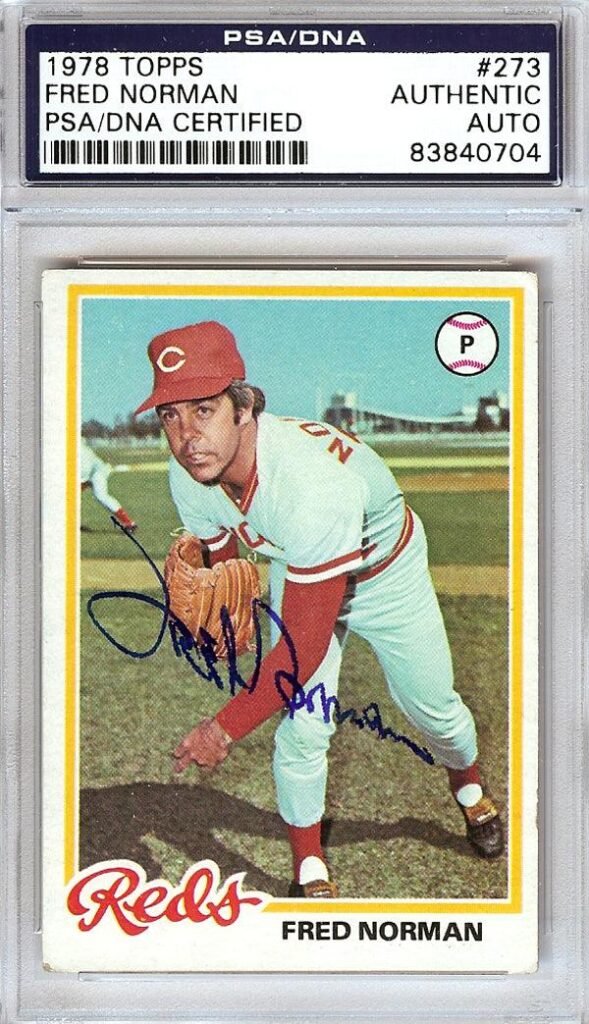 Fred Norman Autographed 1978 Topps Card #273 Cincinnati Reds PSA/DNA #83840704