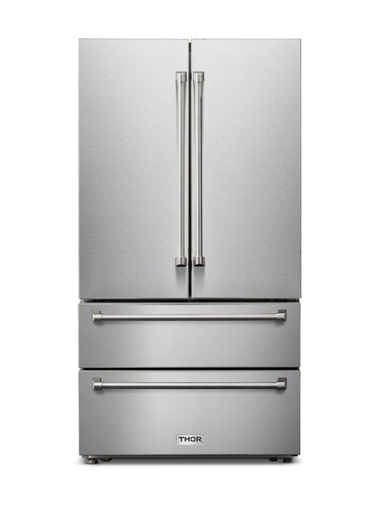 THOR Kitchen French Door Refrigerator 91.4cm 637.1L Stainless Steel TRF3602